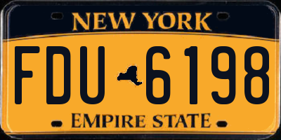 NY license plate FDU6198