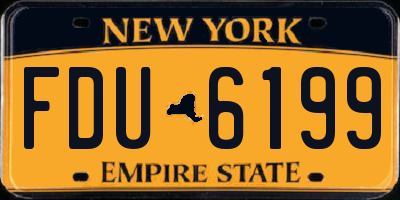 NY license plate FDU6199
