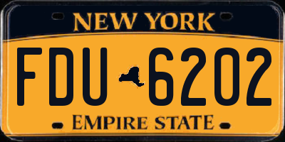 NY license plate FDU6202