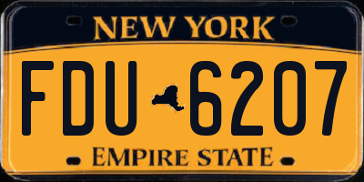 NY license plate FDU6207
