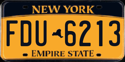 NY license plate FDU6213