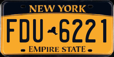 NY license plate FDU6221