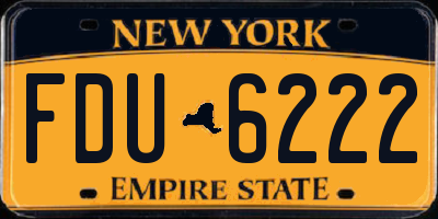 NY license plate FDU6222
