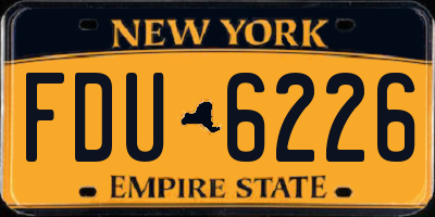 NY license plate FDU6226