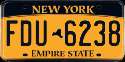 NY license plate FDU6238