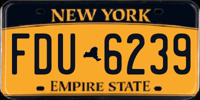 NY license plate FDU6239