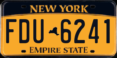 NY license plate FDU6241