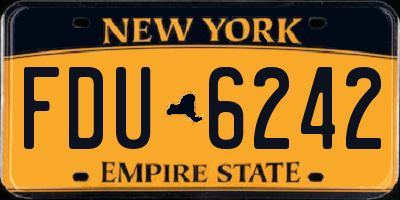 NY license plate FDU6242