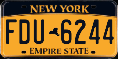 NY license plate FDU6244