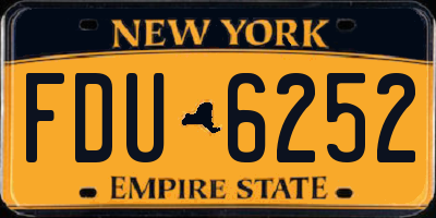NY license plate FDU6252