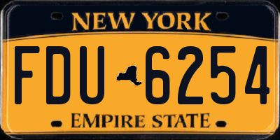 NY license plate FDU6254