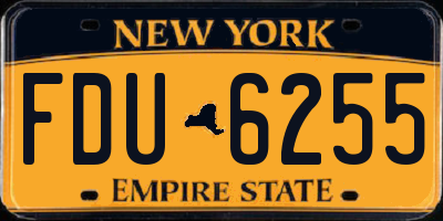 NY license plate FDU6255