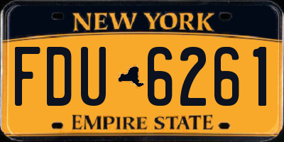 NY license plate FDU6261