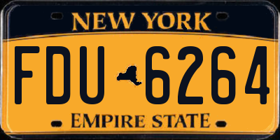 NY license plate FDU6264