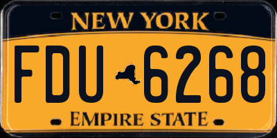 NY license plate FDU6268