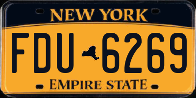 NY license plate FDU6269