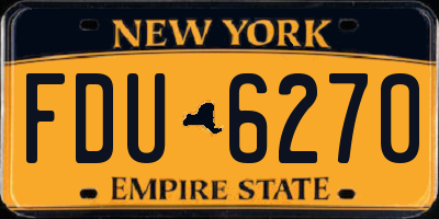 NY license plate FDU6270