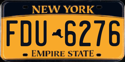 NY license plate FDU6276