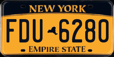 NY license plate FDU6280