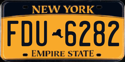 NY license plate FDU6282