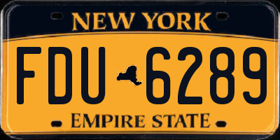 NY license plate FDU6289