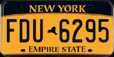 NY license plate FDU6295