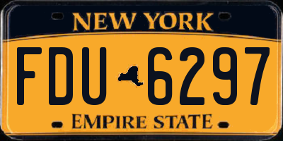 NY license plate FDU6297