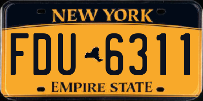 NY license plate FDU6311