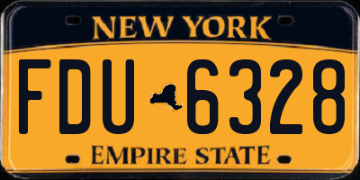 NY license plate FDU6328