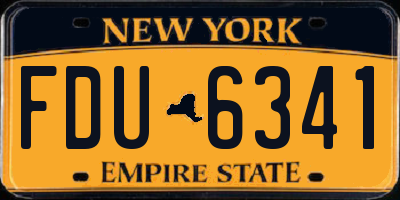 NY license plate FDU6341