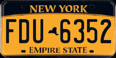 NY license plate FDU6352