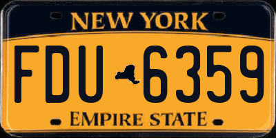 NY license plate FDU6359