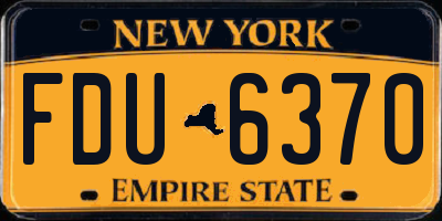 NY license plate FDU6370