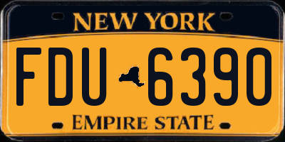 NY license plate FDU6390