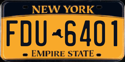 NY license plate FDU6401