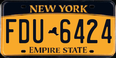 NY license plate FDU6424