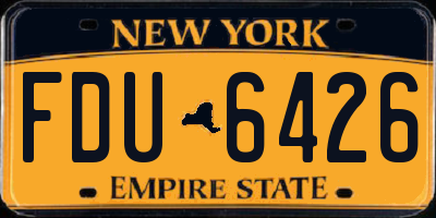 NY license plate FDU6426