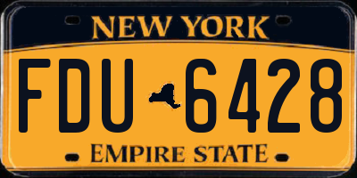 NY license plate FDU6428