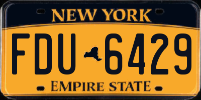 NY license plate FDU6429