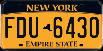 NY license plate FDU6430