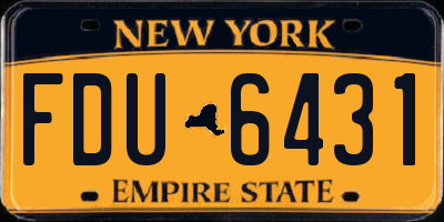 NY license plate FDU6431