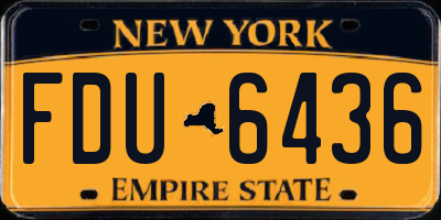 NY license plate FDU6436