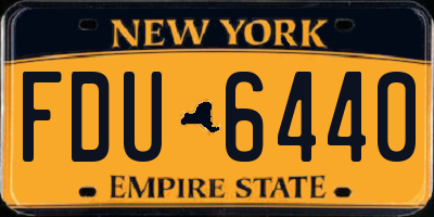 NY license plate FDU6440