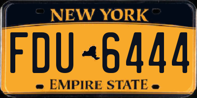 NY license plate FDU6444