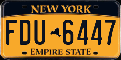 NY license plate FDU6447