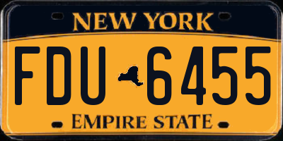 NY license plate FDU6455