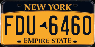 NY license plate FDU6460