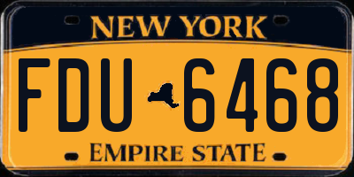 NY license plate FDU6468