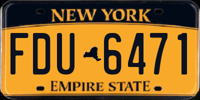 NY license plate FDU6471