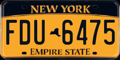 NY license plate FDU6475